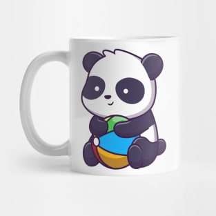 Cute panda playing ball Mug